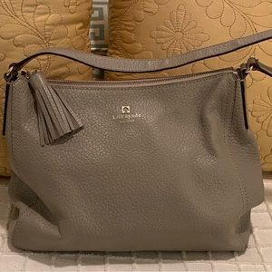 Taupe Kate Spade shoulder purse